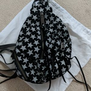 Mini Julian Metallic Star black and silver suede b